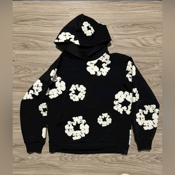 Large Black Denim Tears Hoddie - Picture 2 of 4